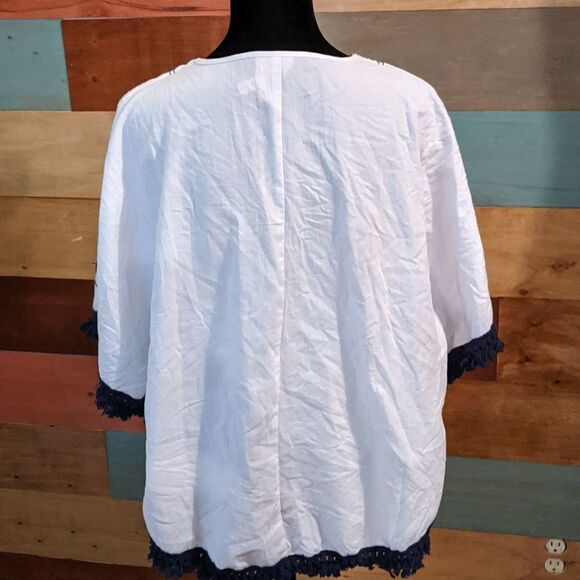 Small flowy blue and white tunic forgotten grace - Picture 2 of 3